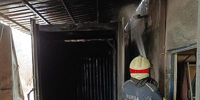 İnegöl’de Metal Boyama Atölyesinde Yangın