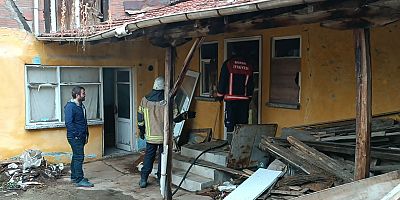 İnegöl’de metruk binada çıkan yangın korkuttu 