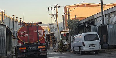 İnegöl’de Mobilya Fabrikasının Talaş Silosunda Yangın