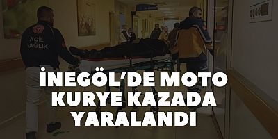 İnegöl’de moto kurye kazada yaralandı