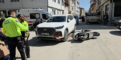 İnegöl’de Motosiklet ile Jeep Çarpıştı: 1 Yaralı