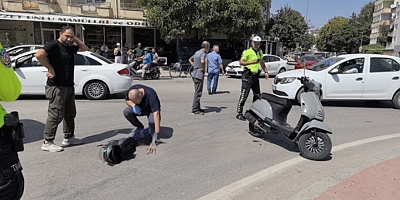 İnegöl'de motosiklet ile kamyonet çarpıştı