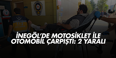 İnegöl’de Motosiklet ile Otomobil Çarpıştı: 2 Yaralı
