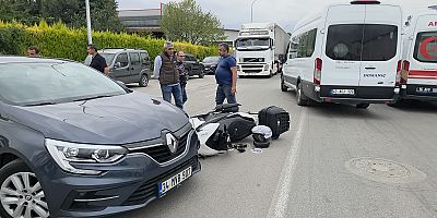 İnegöl’de motosiklet sürücüsü kazada ağır yaralandı