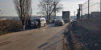 İnegöl’de motosiklet sürücüsü ölümden döndü