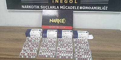 İNEGÖL’DE NARKOTİK OPERASYONU: 224 ADET SENTETİK ECZA ELE GEÇİRİLDİ