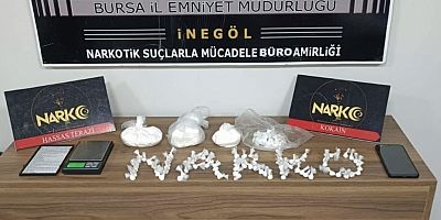 İNEGÖL’DE NARKOTİK OPERASYONU: 60 GRAM METANFETAMİN ELE GEÇİRİLDİ