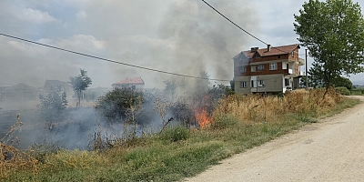 İnegöl’de Otluk Alanda Yangın