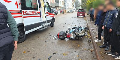 İnegöl’de otomobil ile motosiklet çarpıştı: 1 ağır yaralı