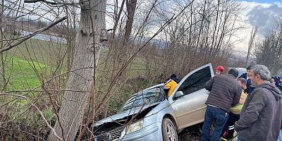 İnegöl’de Otomobil Sulama Kanalına Düştü: 1 Yaralı