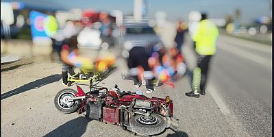 İnegöl'de otomobille elektrikli bisikletin çarpıştığı kazada 1 kişi yaralandı