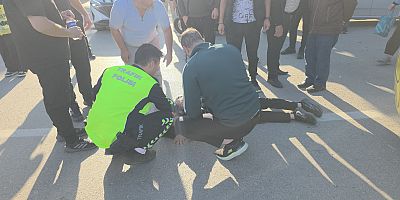 İNEGÖL’DE ÖZEL HALK OTOBÜSÜ YAYAYA ÇARPTI: 1 YARALI