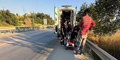 İNEGÖL'DE ŞARAMPOLE UÇAN ARAÇTA 2 KIŞI YARALANDI