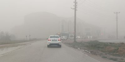 İnegöl'de sis etkili oluyor 
