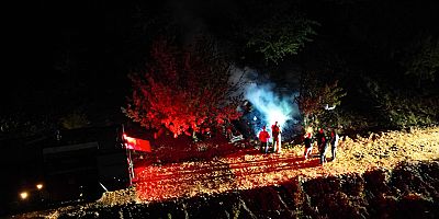 İnegöl’de Tarladaki Barakada Yangın