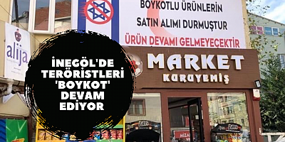 İnegöl'de teröristleri 'boykot' devam ediyor 