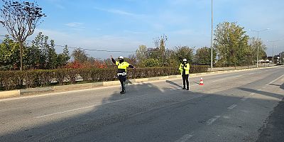 İnegöl’de trafik uygulamasında 65 bin TL ceza kesildi