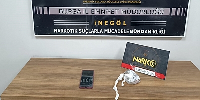 İnegöl’de  uyuşturucu taciri kıskıvrak yakalandı