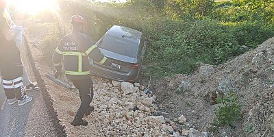 İnegöl’de Yeni Yapılan Yolda Kaza: