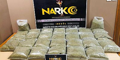 İnegöl’de yüklü miktarda uyuşturucu madde ele geçirildi