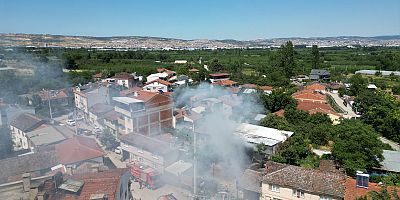 İnegöl’de Yumurta Deposunda Yangın