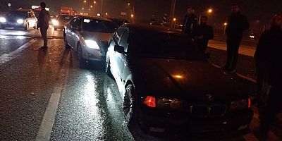 İNEGÖL'DE ZİNCİRLEME KAZA 1 KİŞİ YARALANDI