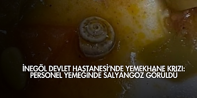 İnegöl Devlet Hastanesi’nde Yemekhane Krizi: Personel Yemeğinde Salyangoz Görüldü