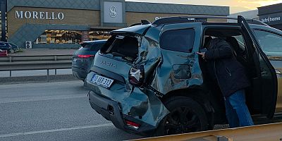 İnegöl girişinde zincirleme kaza: 1 yaralı