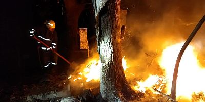 İnegöl Gülbahçe Mahallesi’nde Baraka Yangını Kontrol Altına Alındı