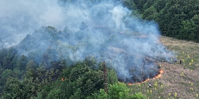 İnegöl Gündüzlü Mahallesi’nde Çalılık Yangını Ormana Sıçradı