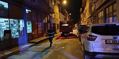 İnegöl Orhaniye Mahallesi’nde Baca Yangını