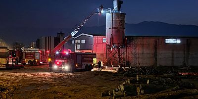 İNEGÖL OSB’DE TALAŞ SİLOSU YANGINI KORKUTTU
