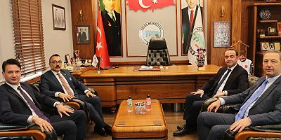 İnegöl Protokolünden Keles Kaymakamı Burak Bozkurt Gürses’e Hayırlı Olsun Ziyareti