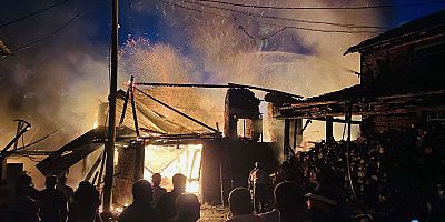 İnegöl Sarıpınar Mahallesinde Ev ve Samanlık Yangını