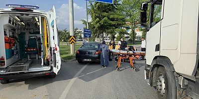 İnegöl Sinanbey Mahallesi’nde otomobil ile motosiklet çarpıştı: 1 yaralı