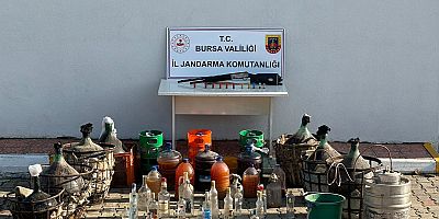 İnegöl'ün o köyünde sahte rakı ve şarap üretirken yakalandılar 