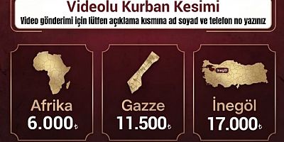 İnegöl Yardım Derneği Kurban Fiyatlarını Açıkladı