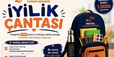 İNEGÖL YARDIM DERNEĞİ’NDEN 1.000 ÖĞRENCİYE KIRTASİYE DESTEĞİ