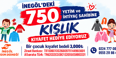 İNEGÖL YARDIM DERNEĞİNDEN KIŞLIK KIYAFET KAMPANYASI