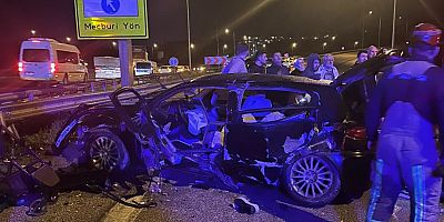 İnegöllü Genç Otobanda Feci Kazada Hayatını Kaybetti: , 3 Yaralı