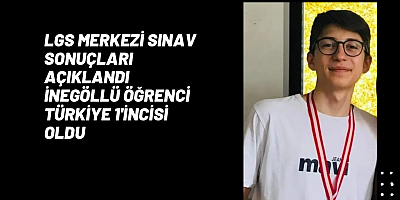 İnegöllü öğrenci Türkiye 1'incisi oldu 