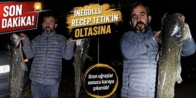 İnegöllü Recep Tetik’in Oltasına 22 Kiloluk Dev Yayın Takıldı
