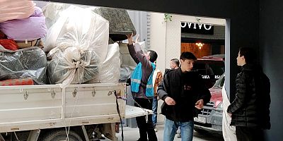 İnegöllüler depremzede kardeşleri için arı gibi çalışıyor