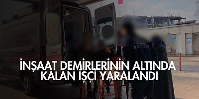 İnşaat demirlerinin altında kalan işçi yaralandı