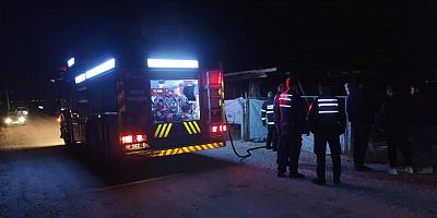 İnşaatı ateşe verdiler