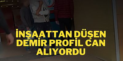 İnşaattan düşen demir profil can alıyordu