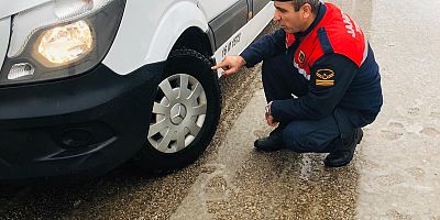 JANDARMA'DAN KIŞ LASTİĞİ DENETİMİ