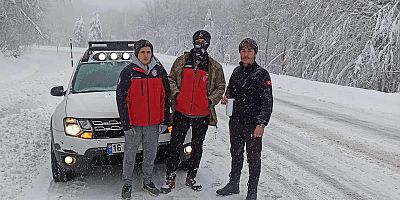 Kar İnegöl'e gelmeyince, İnegöllüler kar yağan yerlere akın etti 