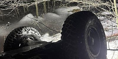 Kar yağışı kazaya neden oldu, İnegöl'de cip uçuruma yuvarlandı: 5 yaralı