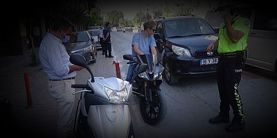 kask takmayan  sürücülere ceza yağdırdı